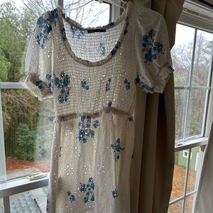 Embroidered floral Zara dress
